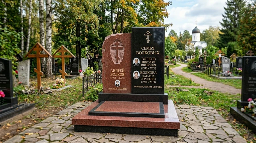 pamyatnik-iz-granita-dvux-cvetov